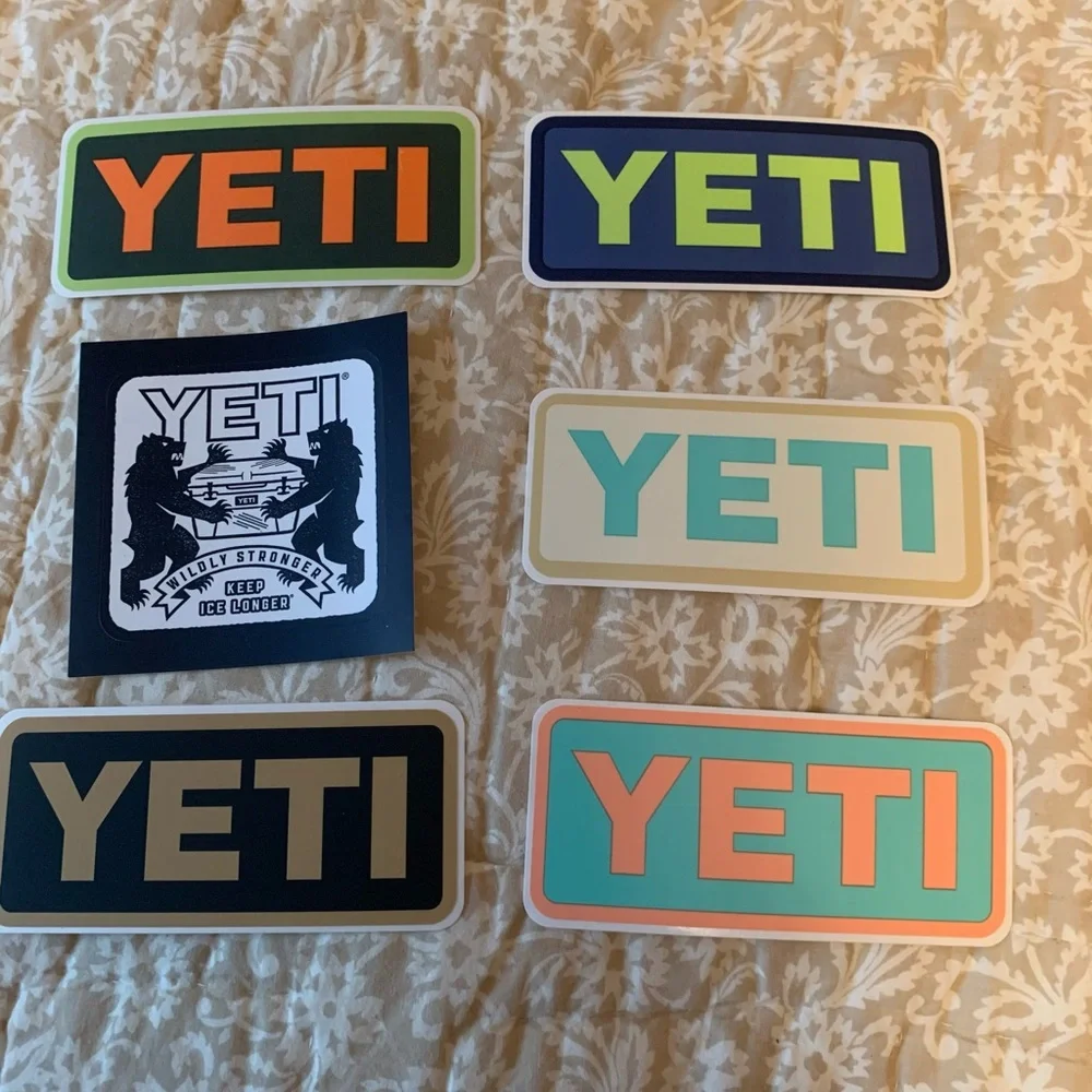 Assorted Brand Logo Sticker Pack - White, Blue, Black, Green, Orange